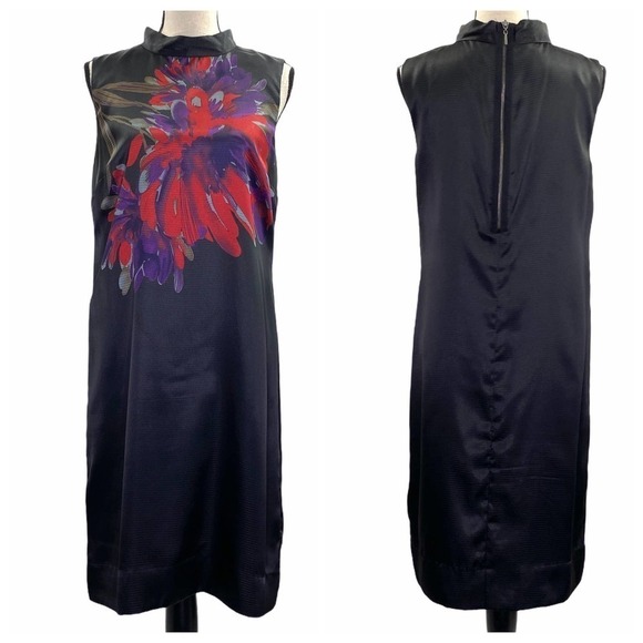 APOSTROPHE Midi Floral Sleeveless Shift Dress 8 - Picture 1 of 12